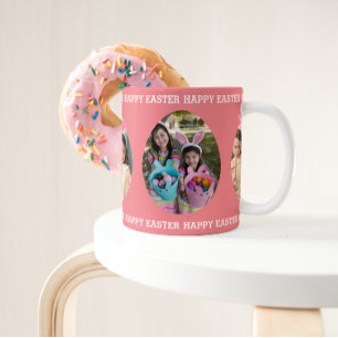 Glad påsk Anpassningsbar 3 Helgdag för äggsfoto Kaffemugg
