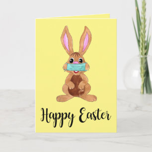 Glad påsk Ansikte maskerad Bunny Helgkort