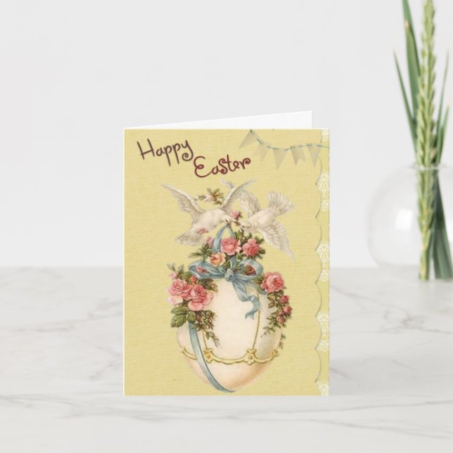 Glad påsk-antique bild på Påsk-kortet Kort (Framsida)