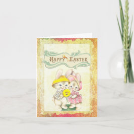 Glad påsk-antique bild på Påsk-kortet Kort