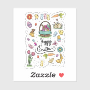 Glad påsk Art Klistermärken