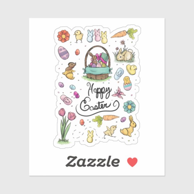 Glad påsk Art Klistermärken (Ark)