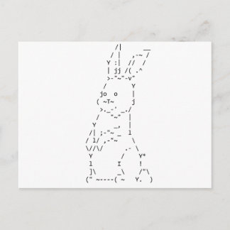 Glad påsk ASCII Bunny Art Helg Vykort