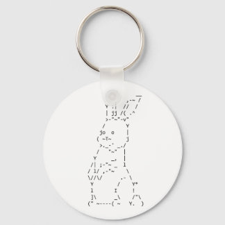 Glad påsk ASCII Bunny Art Nyckelring