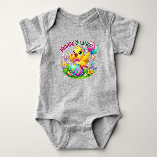 Glad påsk Baby Bodykostdräkt T Shirt (Framsida)