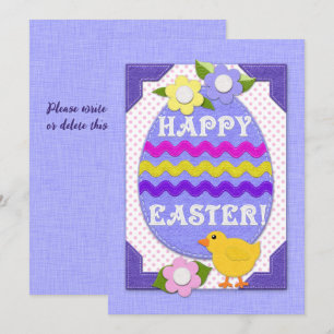 Glad påsk Baby Chick Faux Felt Struktur