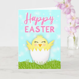 Glad påsk Baby Chick Hälsning Kort