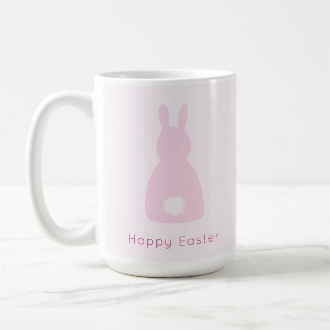 Glad påsk Baby Rosa Bunny Svan Kaffemugg (Vänster)