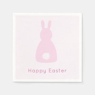 Glad påsk Baby Rosa Bunny Svan Pappersservett