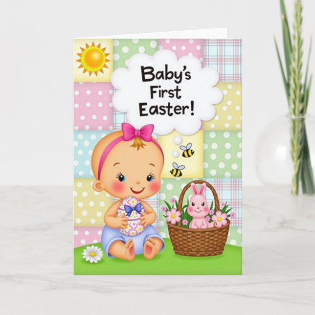 Glad Påsk Babykort Kort (Framsida)