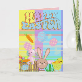 Glad Påsk Barn Anteckningskort