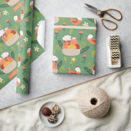 Glad påsk Basket Vår blommor Presentpapper