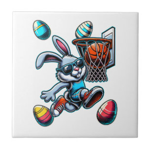 Glad påsk Basketpojkar Påskharen Rolig Ea Kakelplatta
