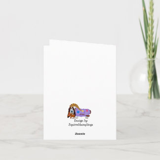 Glad påsk Basset Hound Påskharen kort