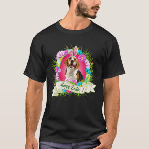 Glad påsk Beagle Wearing Bunny Ear Eggs Coola T Shirt