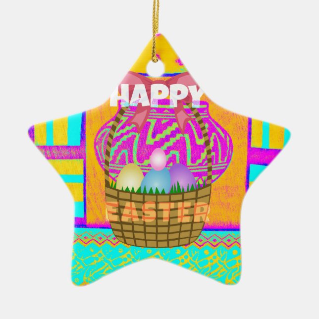 Glad påsk. Behåll välsignad som alltid Julgransprydnad Keramik (Framsidan)