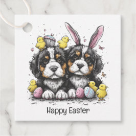 Glad påsk Bernese Mountain Hundar Gåvor Etiketter