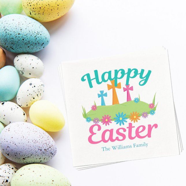 Glad påsk Bevackra Blommigt Kor Anpassningsbar Par Pappersservett (Skapare uppladdad)