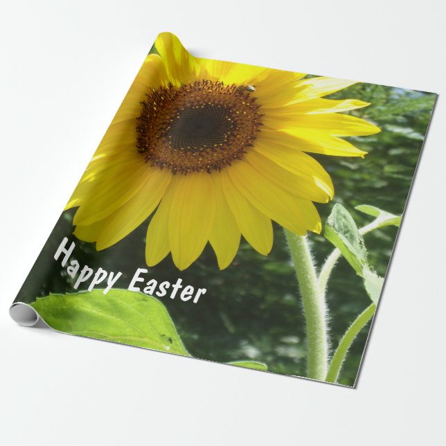 Glad påsk, Big Gult Daisy, Wrapping Papper.  Presentpapper (Utrullad)