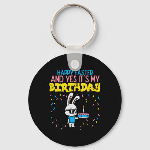 Glad påsk Birthday Bunny Cake Bday Party Boys G Nyckelring