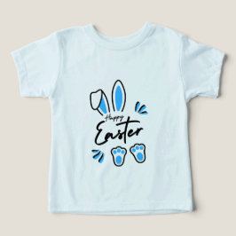 Glad påsk blå t shirt