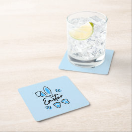 Glad påsk blå underlägg papper kvadrat