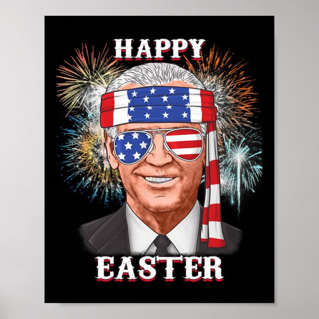 Glad påsk blandade Joe Biden 4 juli-Roligten Poster (Framsidan)