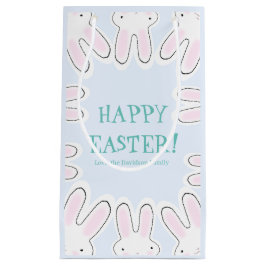 Glad påsk blek blå söt peekbunnies lustigt