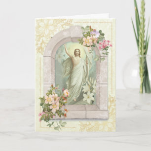 Glad påsk Blessings Prayer Resurrection Vintage Helgkort