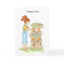 Glad Påsk Blommor kort