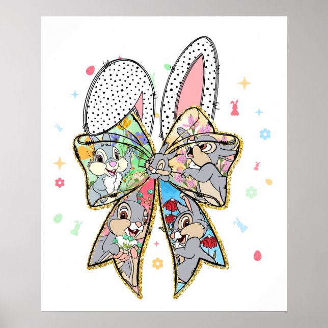 glad påsk bögbunny, retro, vintage poster (Framsidan)