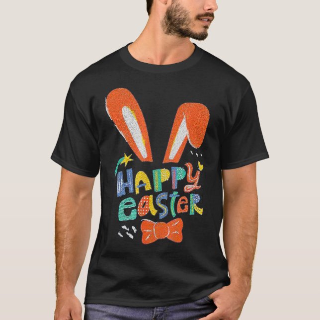 Glad påsk Bow Dam Missy Bunny Rabbit Ear Kid T Shirt (Framsida)