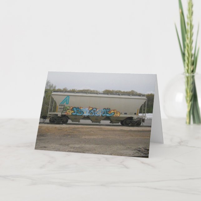 "GLAD PÅSK Boxcar" Påskkort Kort (Framsida)