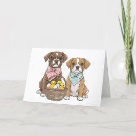 Glad påsk Boxer Hundar Helgkort