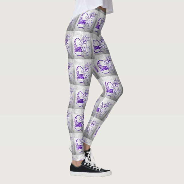 Glad påsk Brick Wall Leggings (Höger)