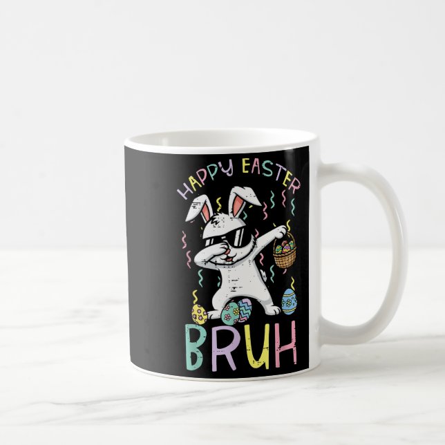 Glad påsk bror kanin dab cool kanin meme pojkar kaffemugg (Höger)