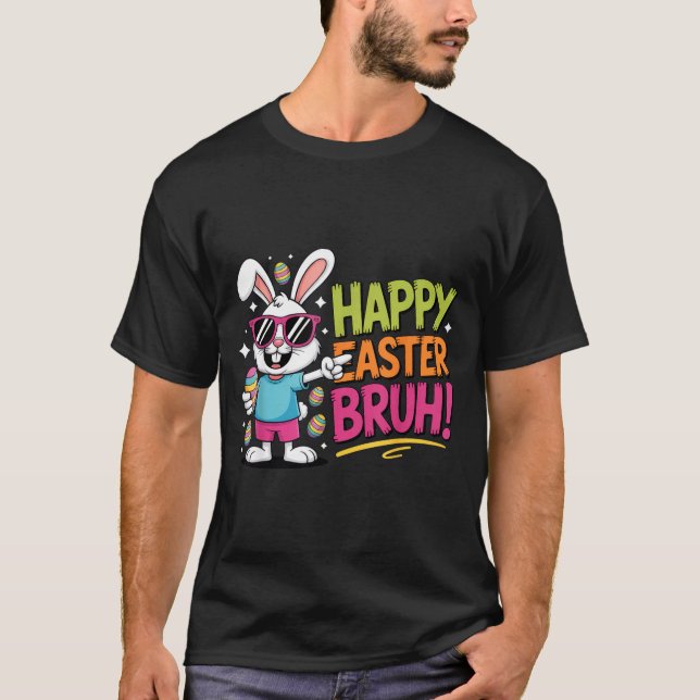Glad påsk brorsan! rolig påskhare för barn och t shirt (Framsida)