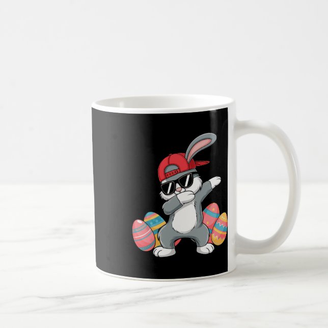Glad påsk Bruh Bunny Dab Rabbit Dans Pojkar Barn Kaffemugg (Höger)
