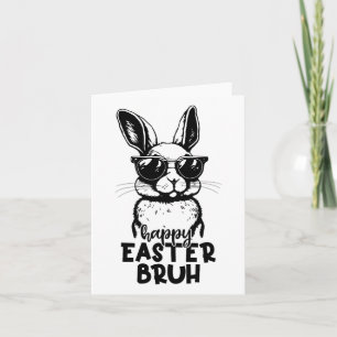 Glad påsk Bruh Funny Bunny Rabbit Påsk Kids B Kort