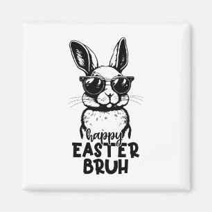 Glad påsk Bruh Funny Bunny Rabbit Påsk Kids B Magnet