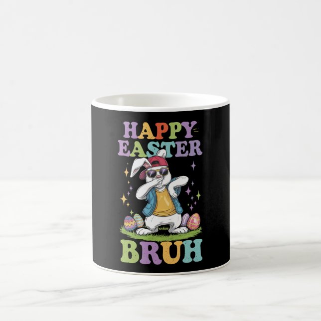 Glad påsk Bruh Funny Dabbing Bunny Rabbit Bro Kaffemugg (Center)
