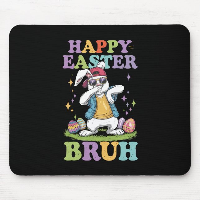 Glad påsk Bruh Funny Dabbing Bunny Rabbit Bro Musmatta (Framsidan)