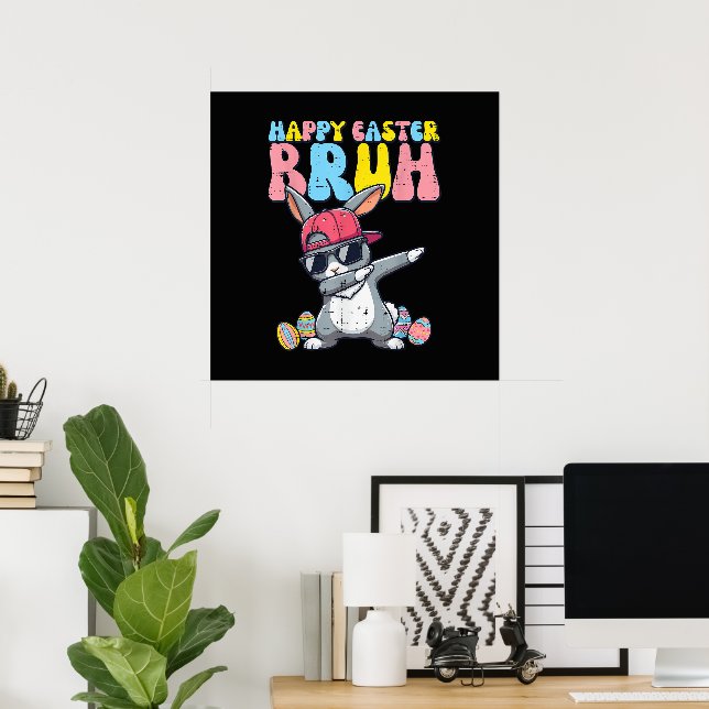 Glad påsk Bruh Kanin Dab Kanin Dans Poster (Hemmakontoret)