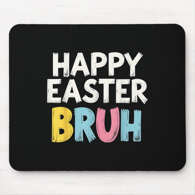 Glad påsk Bruh Meme Funny Bunny Bro Tonåringars Bo Musmatta (Framsidan)