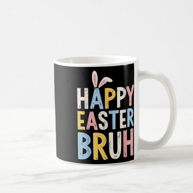Glad påsk Bruh Meme Funny Bunny Eggs Tonåringars B Kaffemugg (Höger)