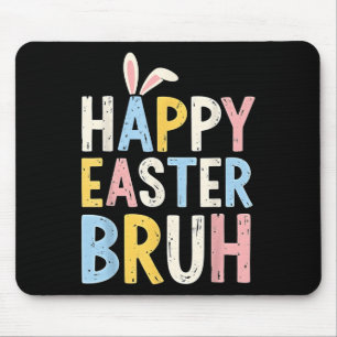 Glad påsk Bruh Meme Funny Bunny Eggs Tonåringars B Musmatta