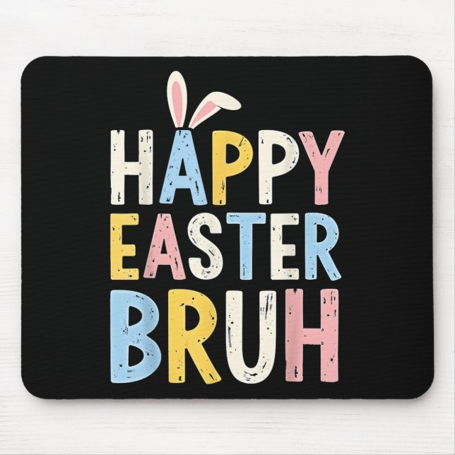 Glad påsk Bruh Meme Funny Bunny Eggs Tonåringars B Musmatta (Framsidan)