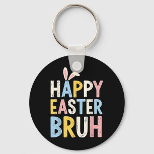 Glad påsk Bruh Meme Funny Bunny Eggs Tonåringars B Nyckelring