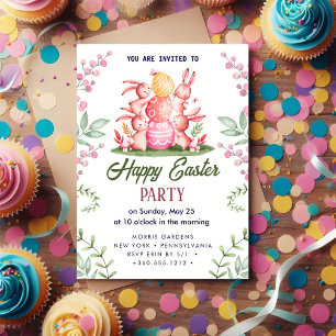Glad påsk Brunch och Egg Hunt Inbjudningar