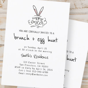 Glad påsk Brunch och Egg Hunt Inbjudningar
